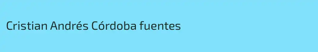 Cristian Andrés Córdoba fuentes